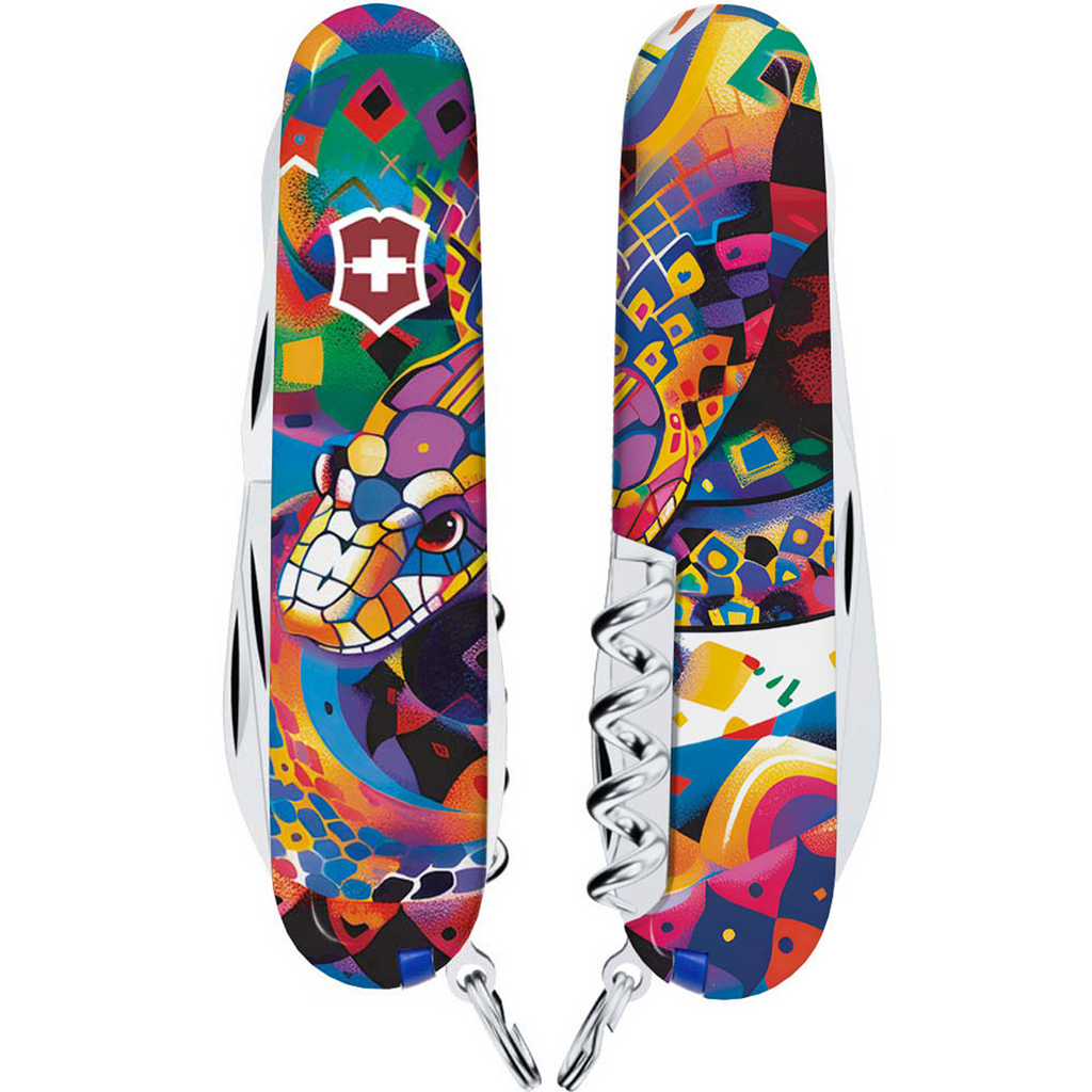 Victorinox Climber Swiss Army Knife Bright Snake + Pin and Lanyard