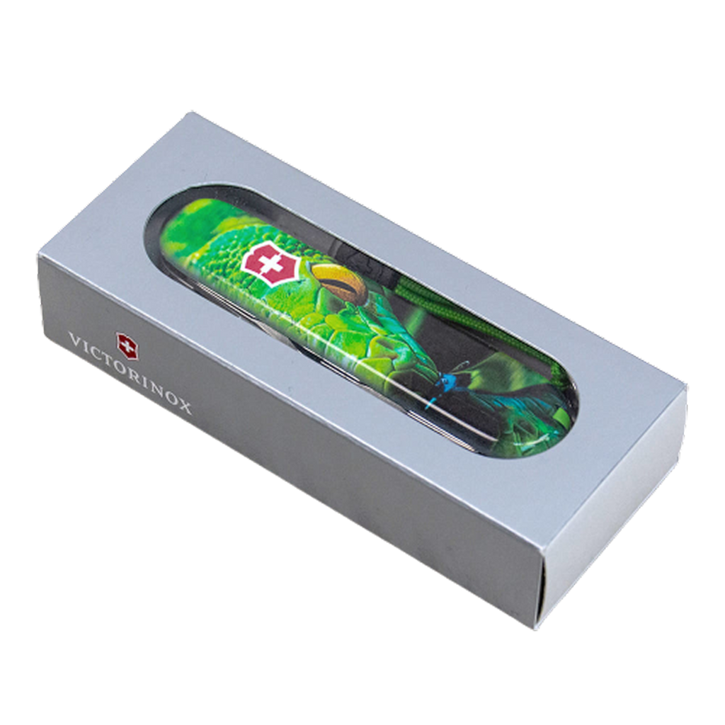 Victorinox Huntsman Swiss Army Knife - Green Wood Snake (+ pin and lanyard)