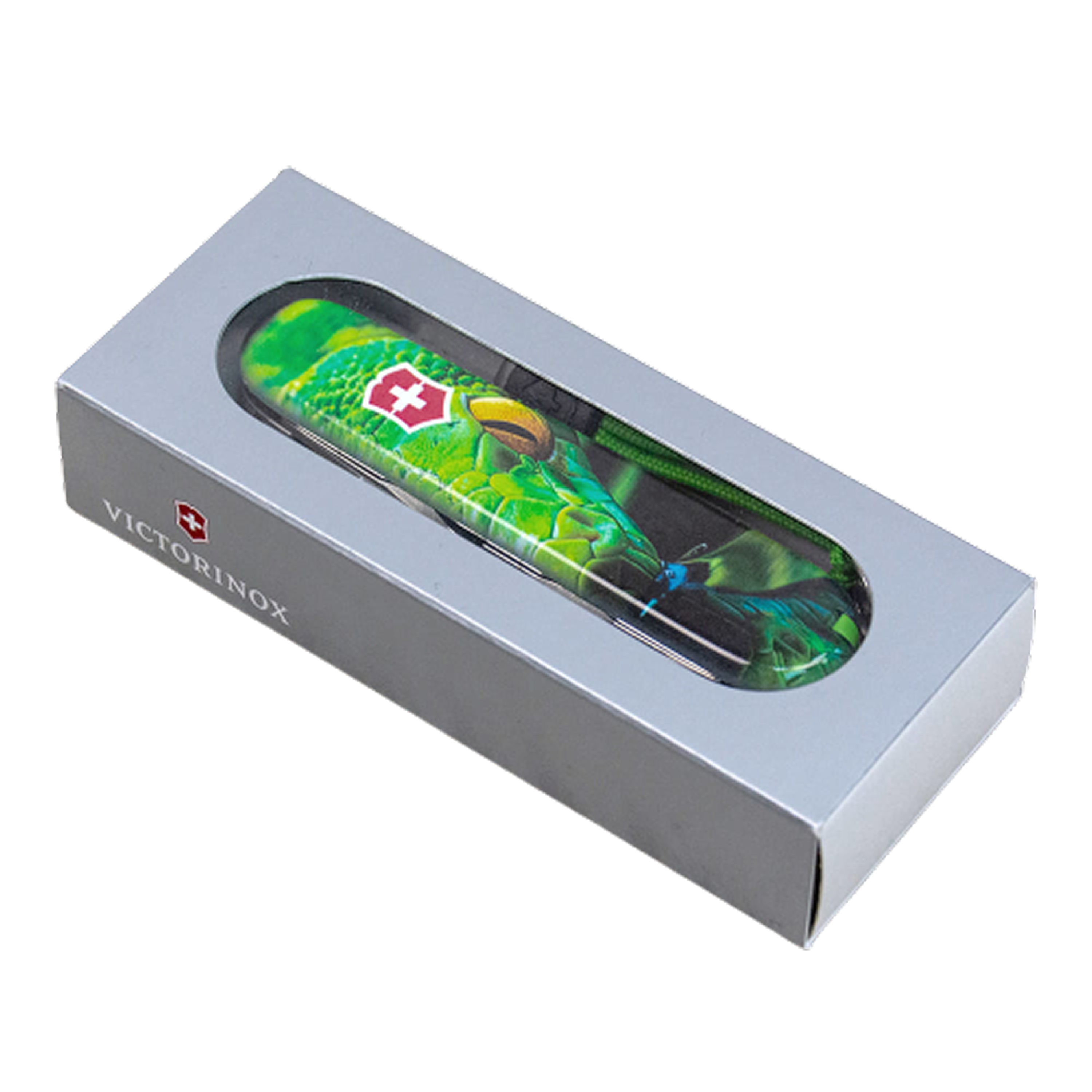 Victorinox Huntsman Swiss Army Knife - Green Wood Snake (+ pin and lanyard)