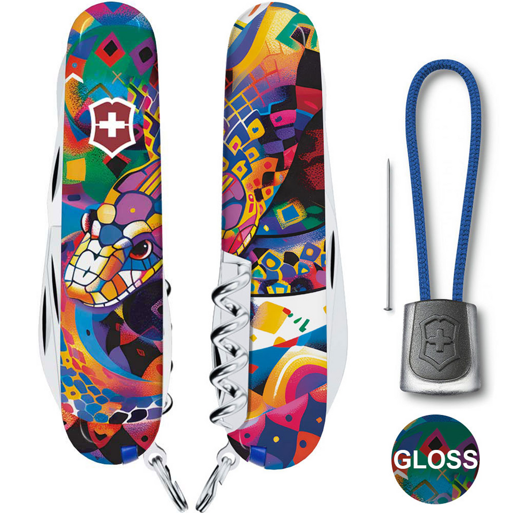 Victorinox Climber Swiss Army Knife Bright Snake + Pin and Lanyard