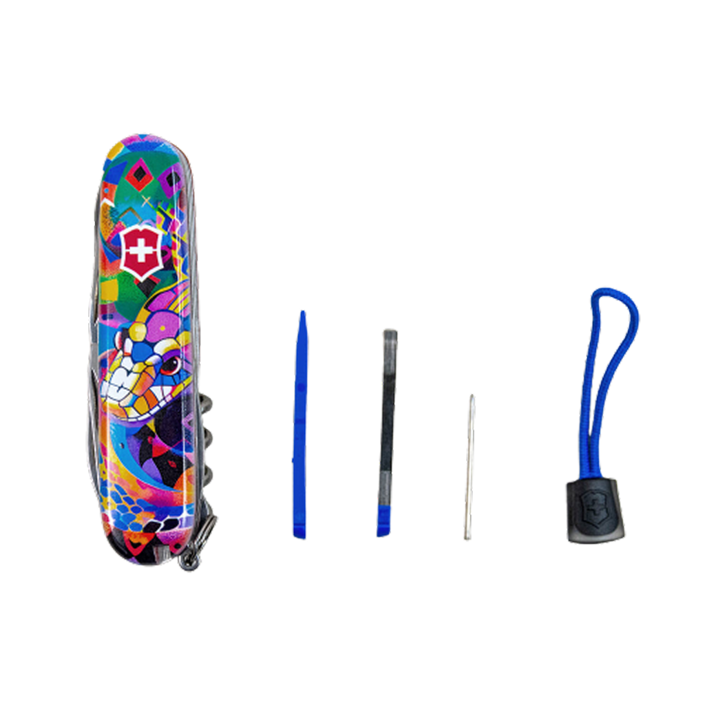 Victorinox Climber Swiss Army Knife Bright Snake + Pin and Lanyard