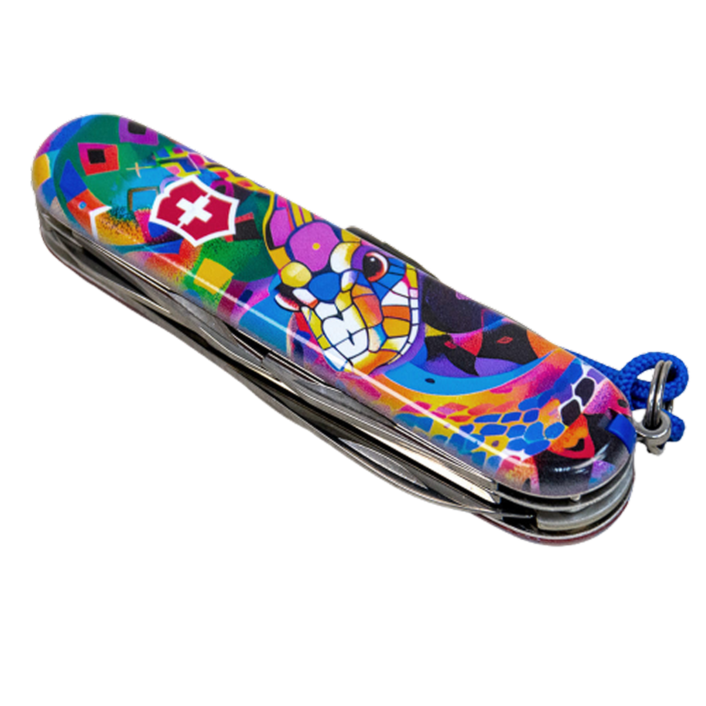 Victorinox Climber Swiss Army Knife Bright Snake + Pin and Lanyard