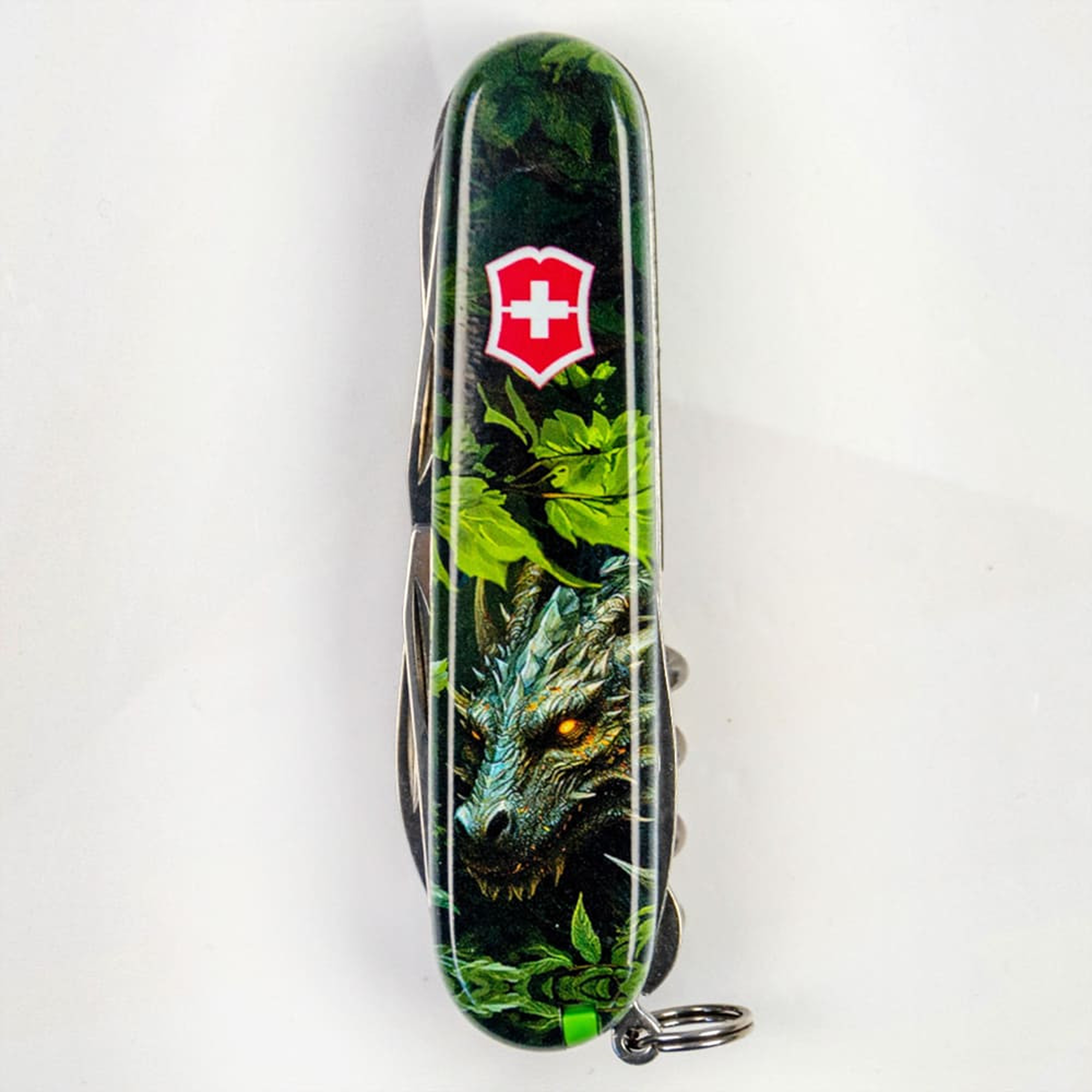 Victorinox Huntsman Swiss Army Knife - Green Wood Dragon